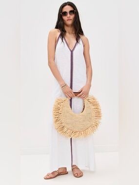 Pitusa Pima Maxi Sundress In White, Size P
